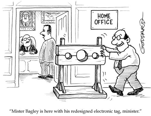 'Mister Bagley is here with his redesigned electronic tag, minister.'