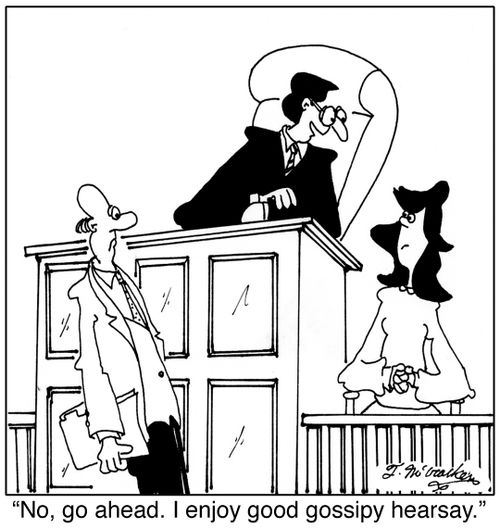  'No, go ahead. I enjoy good gossipy hearsay.'