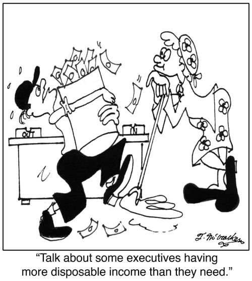  'Talk about some executives having more disposable income than they need.'