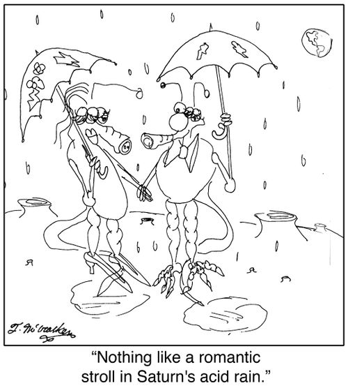 'Nothing like a Romantic stroll in Saturn's acid rain.'