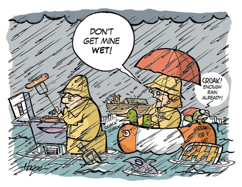 'Don't get mine wet.'