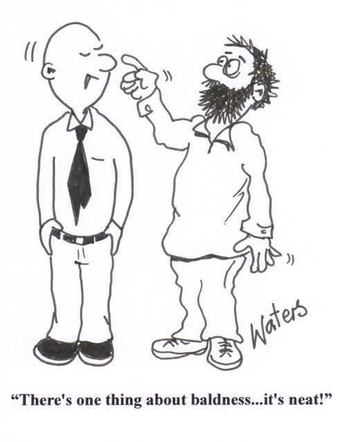'There's one thing about baldness... it's neat!'
