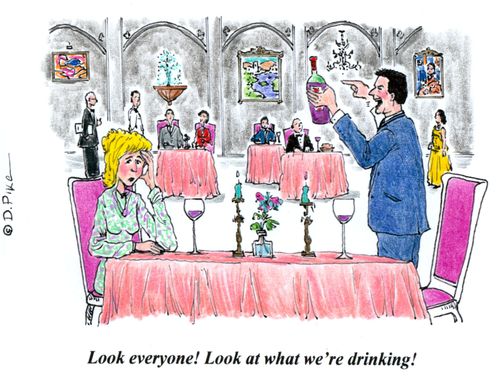 'Look everyone! Look at what we're drinking!'