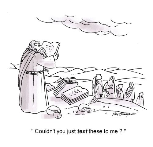 Couldn't you just text these to me?