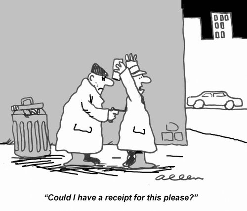 'Could I have a receipt for this please?'