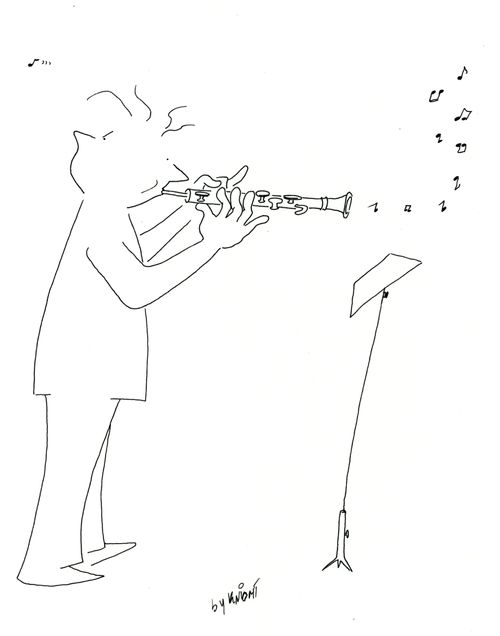 Oboe player.