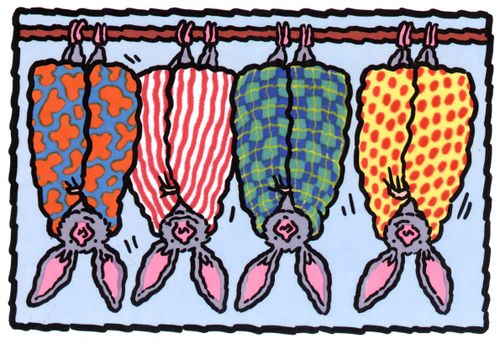 Bats with blankets.