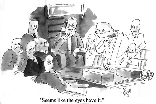 'Seems like the eyes have it.'