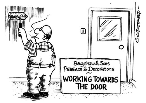Bagshaw & Sons Painters & Decorators  - Working towards the door.