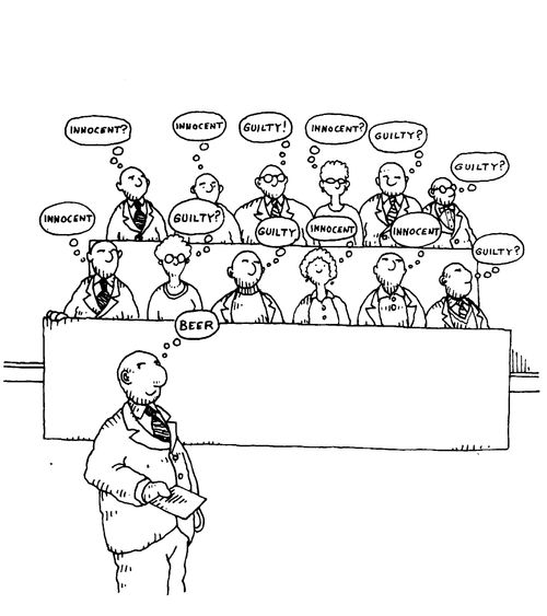 What barristers/attorneys are really thinking - "Beer."