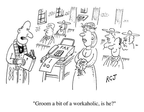 Groom's a Workaholic