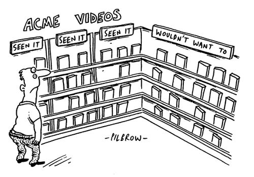 Man in Video Shop, "Seen it, Seen it, Seen it, wouldn't want to"