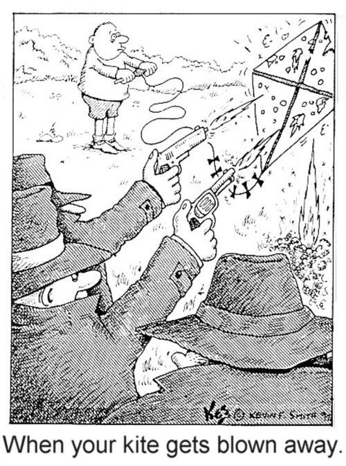 'When your kite gets blown away.'