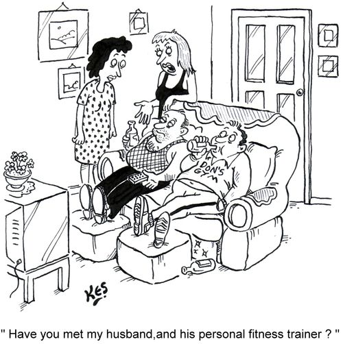 'Have you met my husband, and his personal fitness trainer?'