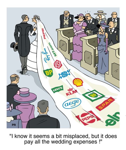I know it seems a bit misplaced, but it does pay all the wedding expenses !'