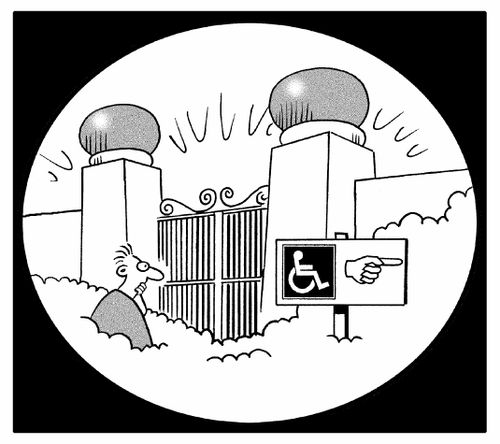 Heaven's Pearly Gates - handicapped entrance around the side.