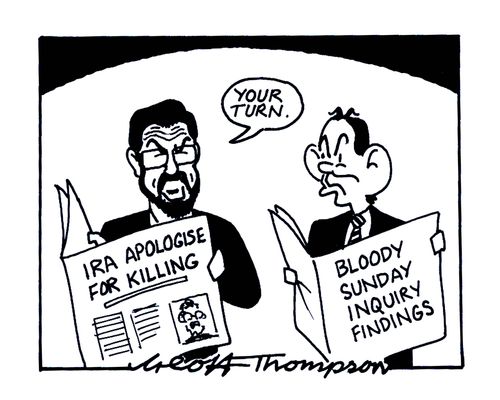IRA apologise for Killing / Bloody Sunday Inquiry Findings.  'Your Turn.'