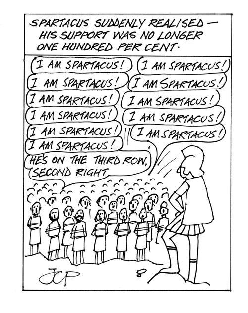 'Spartacus suddenly realised - his support was no longer one hundred percent'