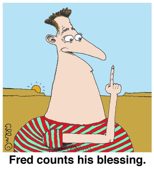 Fred counts his blessing.