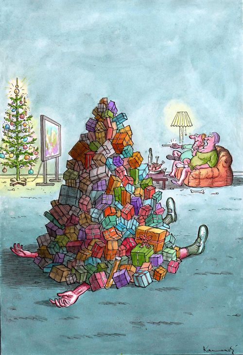 Buried Under a Mound of Presents.
