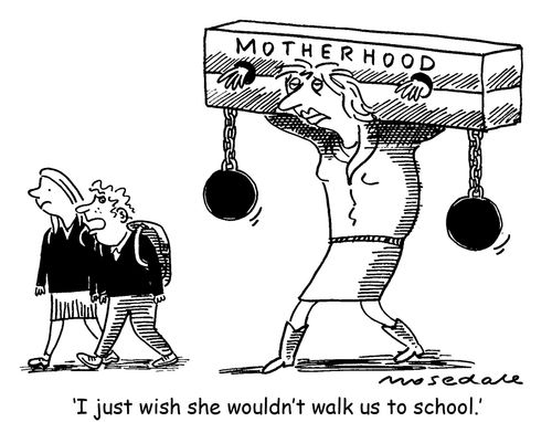'I just wish she wouldn't walk us to school.'