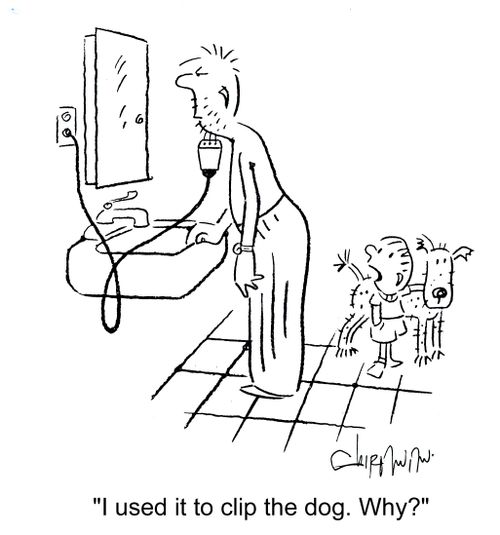 'I used it to clip the dog. Why?'