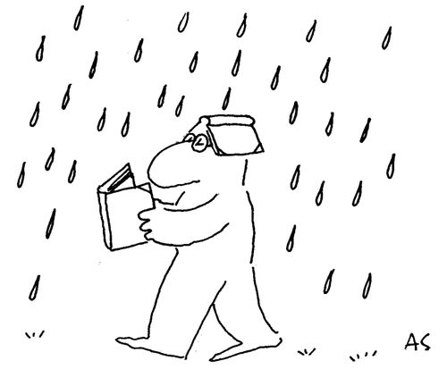 ' I`m reading in the rain'