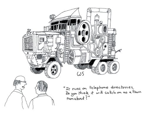 'It runs on telephone directories. Do you think it will catch on as a town turnabout?'