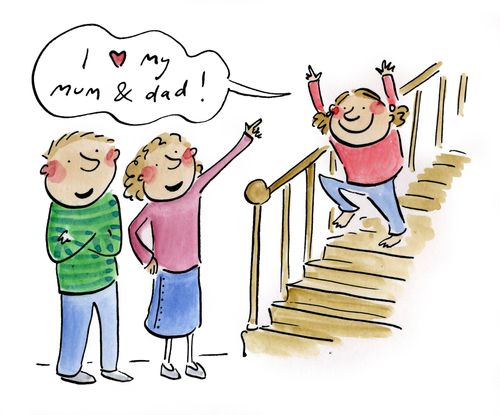'I love my mum and dad!'