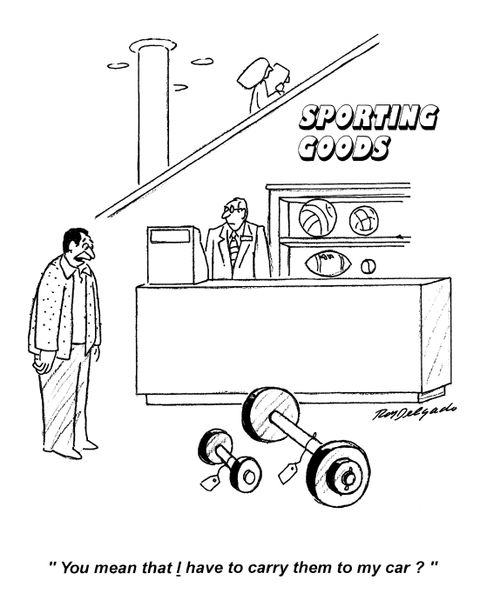 'You mean that I have to carry them to my car?'