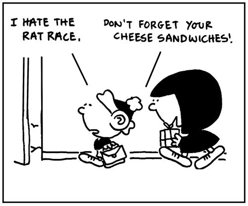 'I hate the race race.'