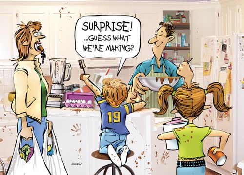 'Surprise!... guess what we're making?'