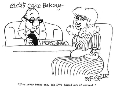 'I've never baked one, but I've jumped out of several.'