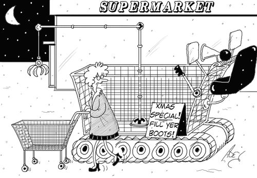 Christmas Special Shopping Trolley.