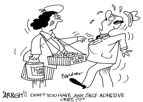 'ARRGH! Don't you have any self adhesive ones?'