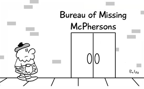 BUREAU OF MISSING McPHERSONS
