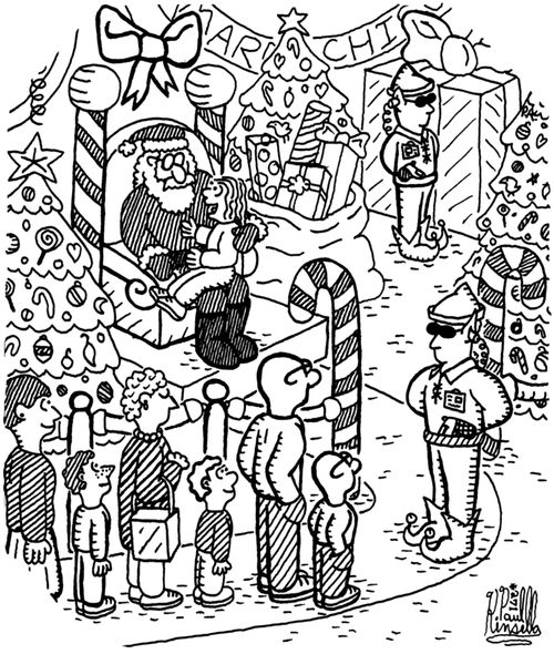 Santa Claus needs secret service protection.