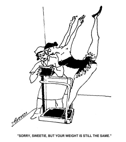 'Sorry, sweetie, but your weight is still the same.'