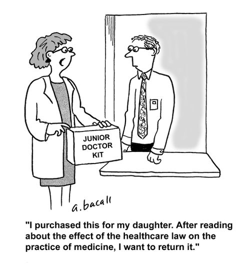 'I purchased this for my daughter. After reading about the effect of the healthcare law on  the practice of medicine, I want to return it.'