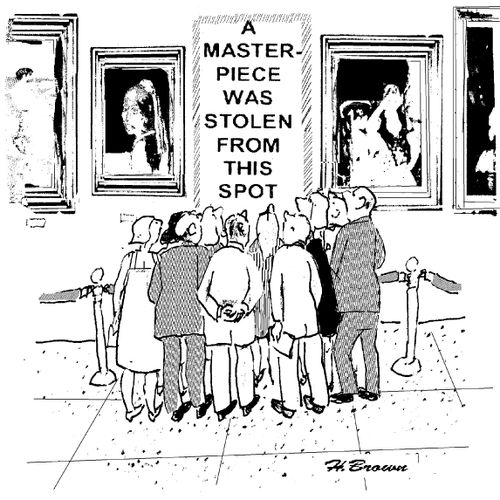 A masterpiece was stolen from this space.