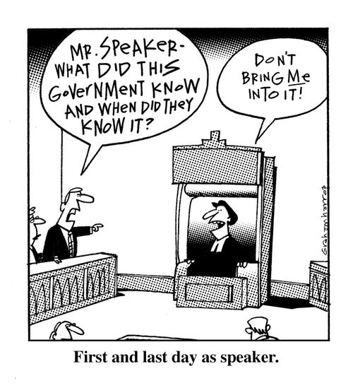 First and last day as Speaker.