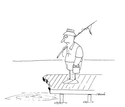 Bite out of fishing pier.