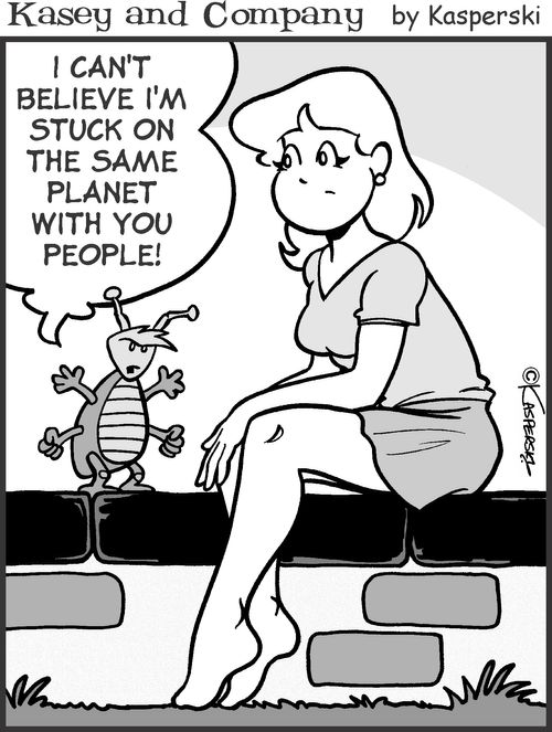 'I can't believe I'm stuck on the same planet with you people!'