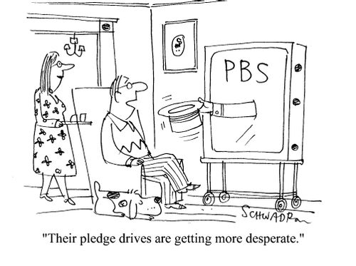 'Their pledge drives are getting more desperate.'