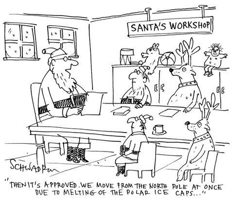'Then it's approved. We move from the North Pole at once due to melting of the polar ice caps.'