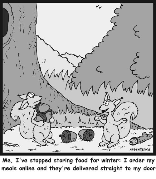 'Me, I've stopped storing food for winter: I order my meals online and they're delivered straight to my door'