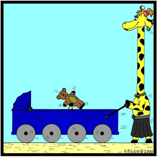 Pram for baby giraffe
