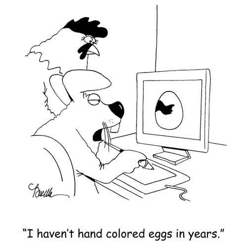 'I haven't hand colored eggs in years.'