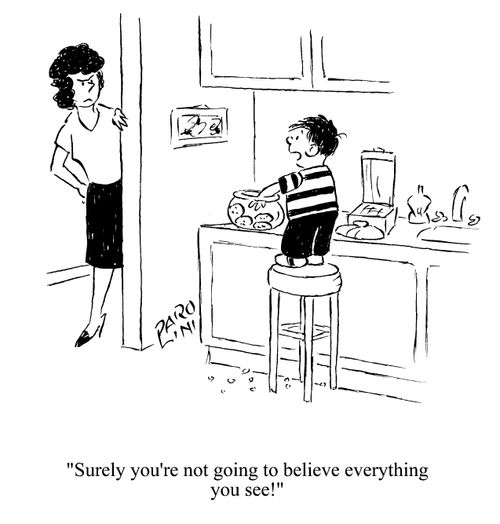 'Surely you're not going to believe everything you see!'