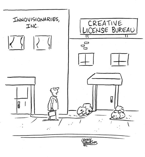 Man sees Creative License Bureau